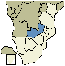 Map of Zambia's location in Africa